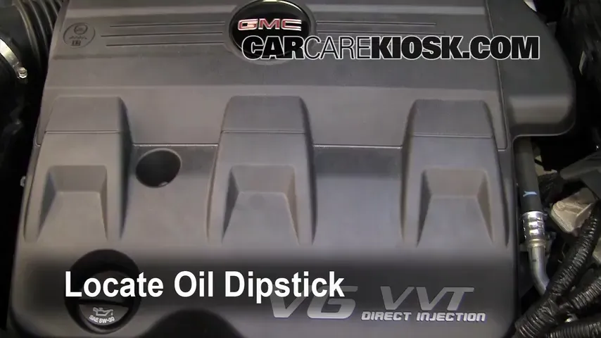 2010 GMC Terrain SLT 3.0L V6 Oil Check Oil Level